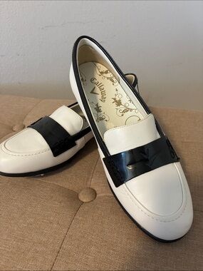 Callaway Golf Loafers White with  Black Accent size US 7 & EU 38